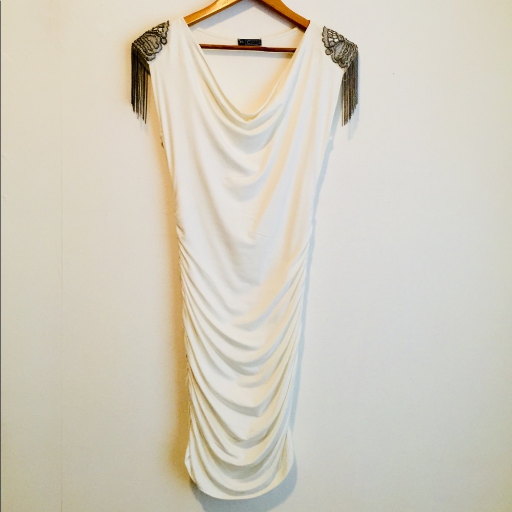 NWOT Casting Dress w/ Shoulder Epaulettes